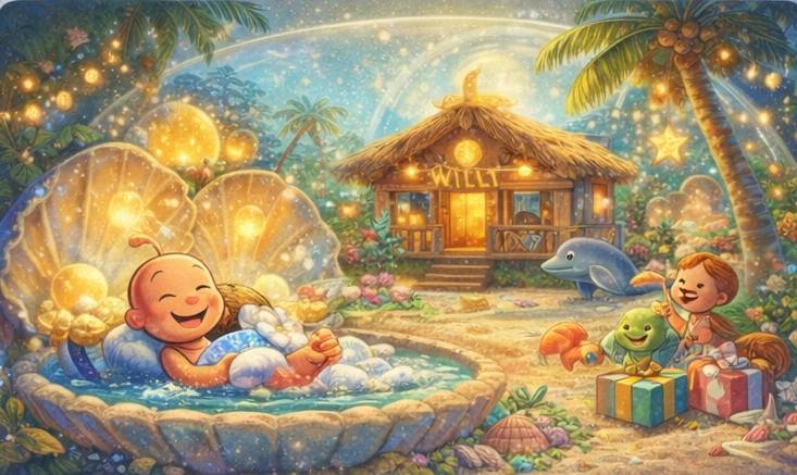 Die Überraschung unter der Palme