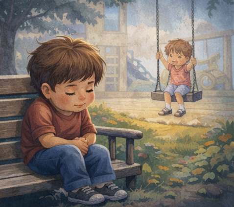 Max und die neue Schaukel