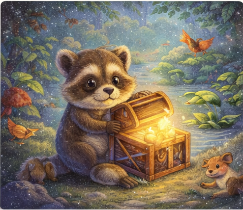 Momo, der kleine Waschbär