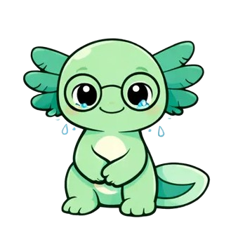 Der Lernolotl — traurig